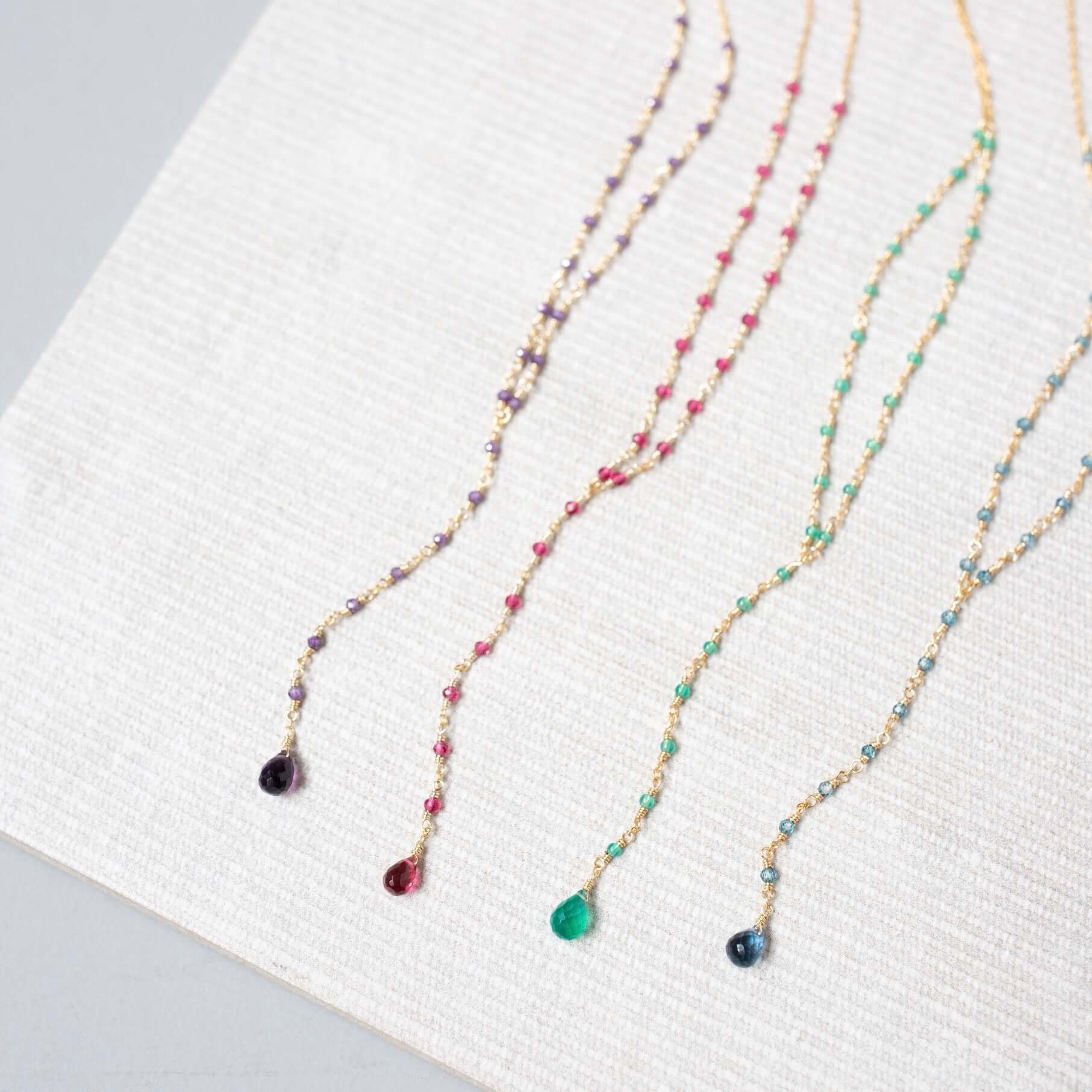 Pink Tourmaline Quartz Kensington Necklace