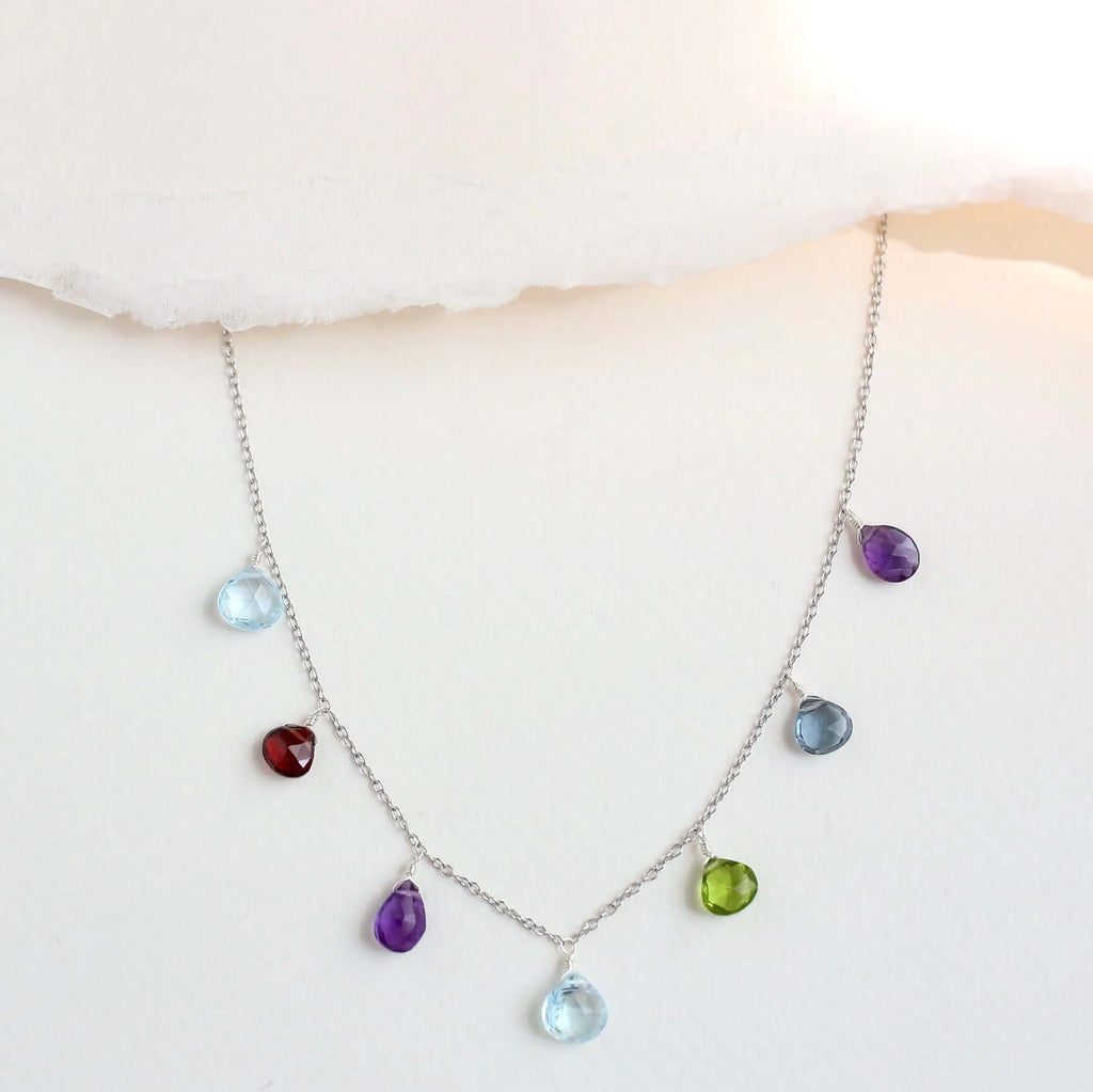 Gold Rainbow Sparkler Necklace